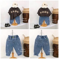 SOFT AND LIGHT STRETCH JEANS FOR GIRLS AND BOYS C01 STANDARD FORM KIDS JEANS