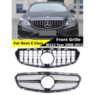 For Mercedes Benz E Class W212 2009-2015 Front Racing Grill Diamond AMG Black Silver Panamericana GT