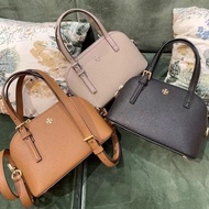 Tory Burch Lady‘s Emerson Series Three Colors Cross-grain Cow Leather Zipper Mini Size Tote Shoulder