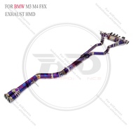 HMD Valve Catback Exhaust Pipes for BMW M3/M4 F80/F82/F8X S55 3.0T 2014-2018 Tuning Front Mid-tail T