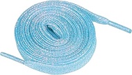 Glitter Sparkling Flat Shoelace Shoe Laces for Sneakers Shiny Shoes Strings (Color : Blue, Size : 50