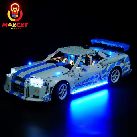 MAXCXT LED Light For LEGO 42210 2 Fast 2 Furious Nissan Skyline GT-R (R34) Car DIY Decorative Lamp N