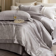 Quilt Cover Skin Nude Sleeping European High-End Jacquard Embroidery Day 1.8 Sheets Kiss 100 Pieces 