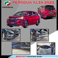 PERODUA ALZA 2022  ADVANCE GT STYLE FULLSET SKIRTING (FRONT SKIRT,SIDE SKIRT,REAR SKIRT,SPOILER)-MATERIAL ABS BODYKIT