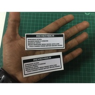 Sticker Remember warning ex5 funny lawak
