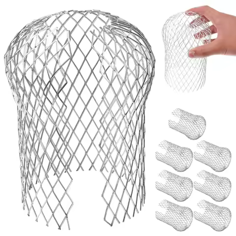 8 Pcs Durable Roof Drain Downspout Guard Filter Downspouts Gutter Mesh Leaf Guards Aluminum Stainles