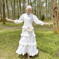 BYVIA LONG DRESS WHITE - NEW TO WEAR 1x LIKE NEW