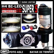 Mini Biled Lamp H4 ZE5 Super S Car Motorcycle Dual Convex Blue Lens H4 Projector Low 35 watt High 50