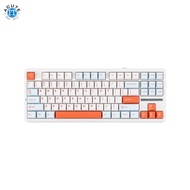 AULA F87 PRO 87 Keys Compact TKL Gasket Hot-Swappable Gaming Keyboard Blue White Orange