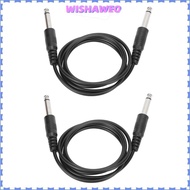 WISHAWEO 2PCS 6.35mm To 6.35mm Single-channel, 3.3ft Plug and Play Guitar Instrument Cable,  Sound F