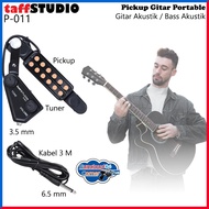 Portable Guitar Pickup All Series P-011 P-012 Acoustic Bass Guitar Acoustic Pick Up Tone Volume Cont
