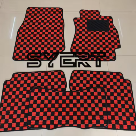 For Toyota Chaser Mark Ⅱ JZX90 JZX100 RHD JDM Checkerboard Car Floor Mats Anti-Slip Carpet All-Weath