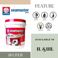 Seamaster Paint Wall Tex 18L | Wall Paint Interior -  Black