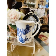 Beautiful Luxurious Aynsley England Blue Rose Mug / Glass