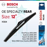 Bosch H304 OE Specialty Rear Wiper - Size:12" Ford Focus/Saab 9-3, 9-3X/ Volvo V60