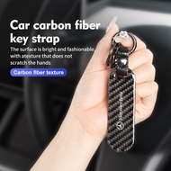 Keychain Carbon Fiber ABS Key Ring Auto Accessories For Benz W202 W212 W126 W140 W168 W177 CLS GLE GLC GLS CLA