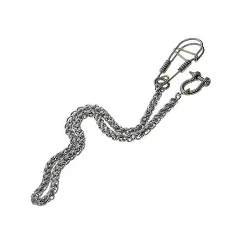 Stainless steel wheat snake wallet jean trousers biker chains D shackle connector wire wrapped hand 