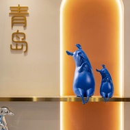 Rzone Klein Blue Soft Decoration Creative Cute Piggy Model Room Hotel Desktop Nordic Living Room Dec