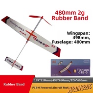 SUQIN52IC Rubber Band Assembly Airplane, 3 Styles Inertia P1B-0 Powered Aircraft Glider, PP School E