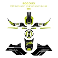 Motorcycle Fuel Tank Pad Stickers 3D Resin Protective Stickers Kit for 900DSX DS900X 2024