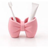 Bow-Shaped Toothbrush Holder, Double-Layer Flat Toothbrush Holder, Suitable for Bathroom, Bedroom, O