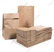 Assorted Models 100pcs Brown Paper Bag 4S 5S 6S 7S 8S 4SOS 5SOS 8SOS Satchel Disposable Paper Food W