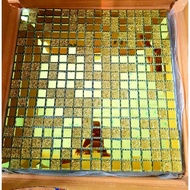 High quality gold mosaic tiles. glass wall tiles