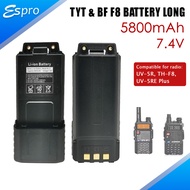 UV5R Li-ion Battery 7.4V 5800mAh Type-C Baofeng UV-5R Walkie Talkie Battery Li-Ion (Model: BL-5)