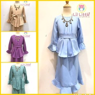 Lil Little BK77 Baju Kurung Budak Perempuan 2023 Baju Raya Budak Murah Baju Raya Kurung Kanak-Kanak 