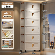 38cm-65cm Storage Cabinet Foldable Gap Storage Organizer Stackable Storage Box Almari Pakaian Multip