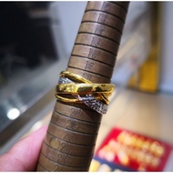 Cincin Emas 916 SILANG 1 Ring- STM