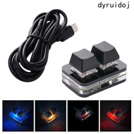 DYRUIDOJ Custom Mini 2 Key Keypad, Mini Keypad Copy Paste Keypad, Hot Swap Type-c Interface Acrylic 