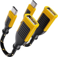 DEWALT USB To USB C Adapter 2 Pack USB C Male To A Female OTG Charger Type C Converter สำหรับนาฬิกา 