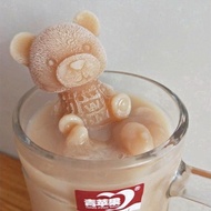 Bear Ice Cube Mold Net Celebrity Ice Bear Coffee Silicone Mold Beverage Coffee Milk Tea 3D Three-dim
