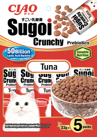 Ciao Sugoi อาหารแมวเชาว์สุโก้ยพรีไบโอติกส์เกรดพรีเมี่ยม  (22gx5) ขนาด 110 g