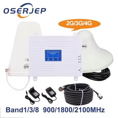 2G 3G 4G Tri-Band 900 1800 2100 MHz Repeater GSM WCDMA UMTS LTE Booster Triband 900/1800/2100 Amplif