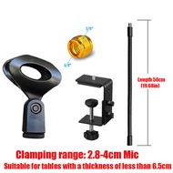 Microphone Stand50cm/19.68 inches Flexible Gooseneck Desktop Mic Stands Holder with Heavy Duty Desk