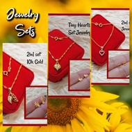 10k Gold Necklace Earrings Set Jewelry