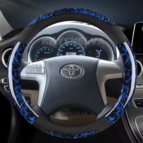 Car Steering Wheel Cover Leather For Toyota Highlander Camry Premio Estima 2007-2013 Fortuner Hilux 