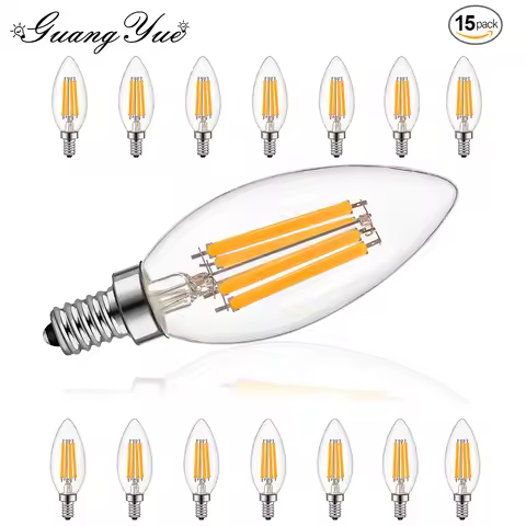 Dimmable C35 E14 Led Light Bulb E14 220V E12 110V Filament Lamp 4W 6.5W Candle Lights Warm White Rep