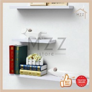Rak Dinding Kayu 4 Warna Gantung Untuk  Buku (3 Dalam 1)  | Floating Wall Shelves Book Storage Shelf Racks（3 in 1 set)