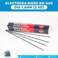 Kawat Las Stick/Electroda Nikko RD-260 diameter 1.6mm packing 2 kg