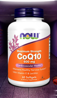 CoQ10 600 MG w/ Vitamin E &amp; Soy Lecithin by NOW FOODS