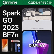 Genon IPS LCD for Tecno Spark Go 2023 LCD BF7n Display Touch Screen with Frame Replacement Parts