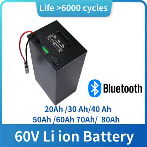 Rechargeable 60V 60Ah 80Ah 40Ah 20Ah 30Ah 50Ah 70Ah Lithium Ion battery for Two-wheeler Three-wheele