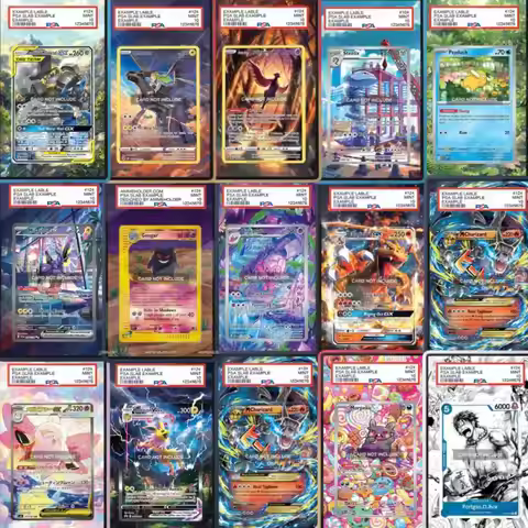 Charizard Umbreon Dragonite Ho Oh Gengar Pikachu Mewtwo Card Slab Protector, Anime Game Card Display
