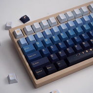 【Keycap Only】Moonrise Gradient Blue Keycap 129 Keys Cherry Profile PBT Five-Sided Sublimation For Ch