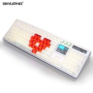 SKYLOONG GK104 Pro Wireless Gaming Keyboard Upgraded 4.0 Screen Full Size Keyboard RGB Backlit PBT K