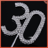 Rhinestones Cupcake Topper 30 Birthday Wedding Toppers Happy Insert Decoration 30th  taiduo
