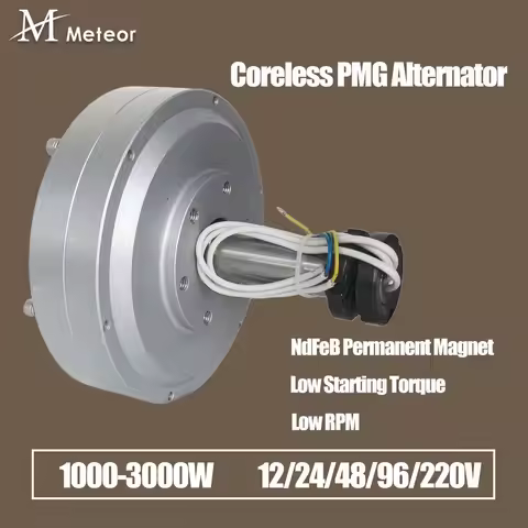Meteor 2000W 1000W 12V 24V 48V Permanent Magnet Generator Alternator Maglev 3 Phase Ac Coreless Gene